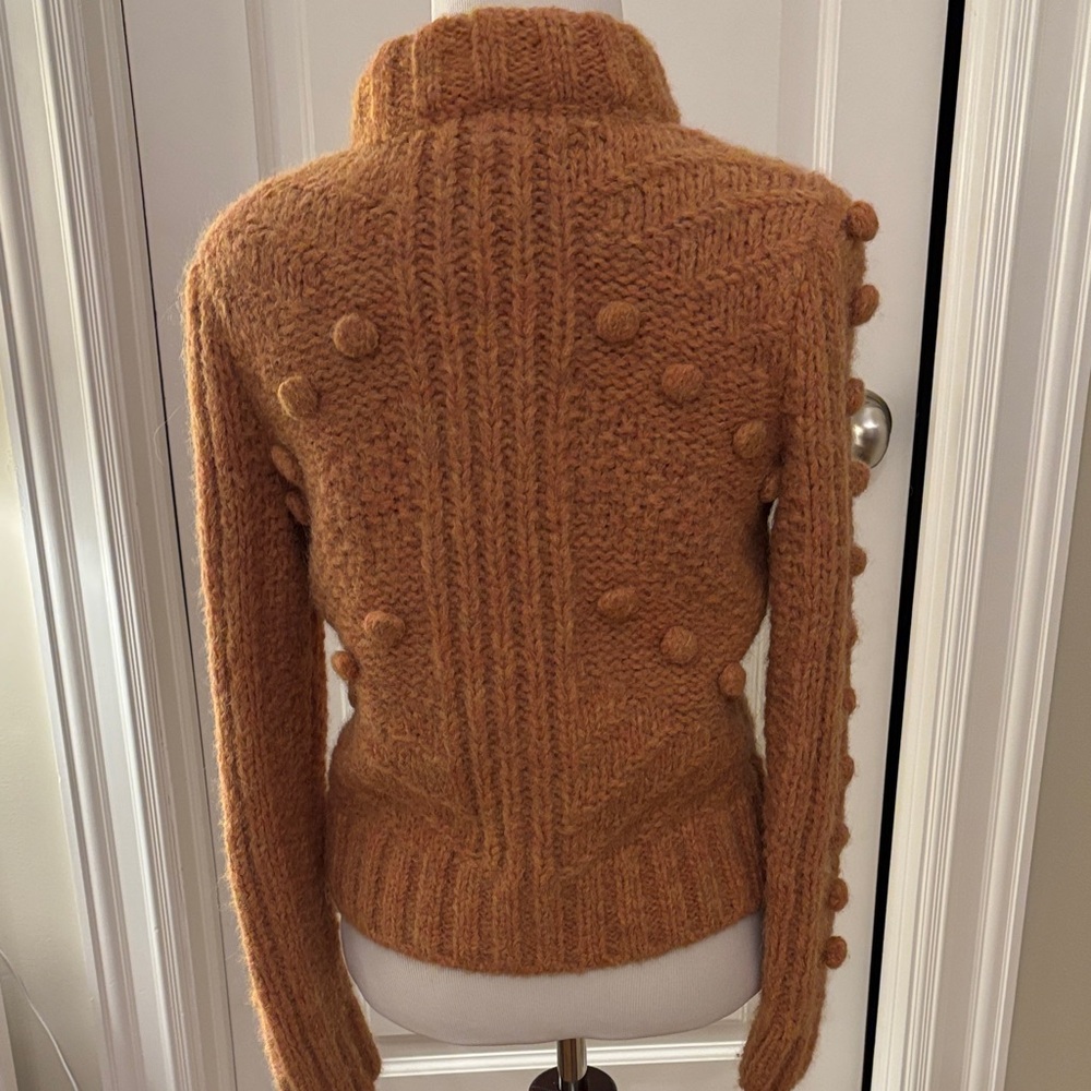 Faherty Rustic Orange/ Tan Knit Sweater - image 8